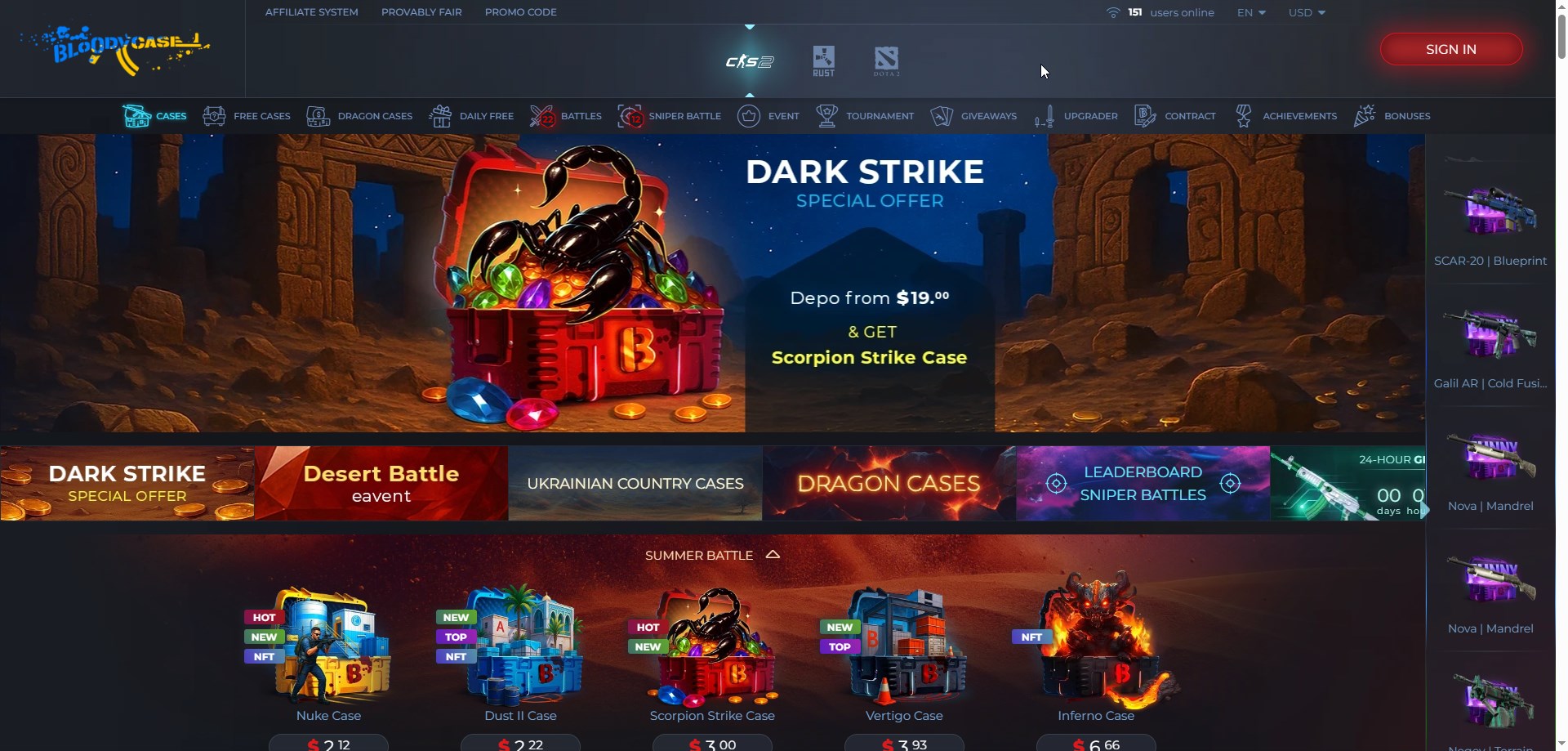 bloodycase case opening site